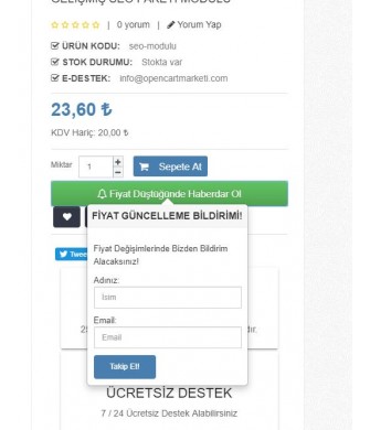 Price Tracking Notification Module