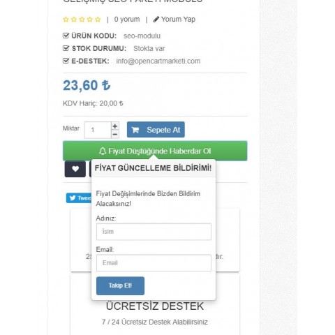 Price Tracking Notification Module