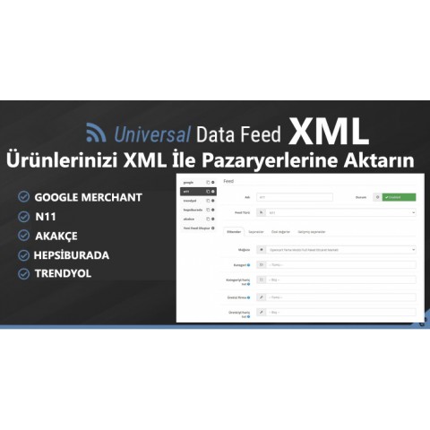 Google Merchant N11 Trendyol Hepsiburada Akakçe XML